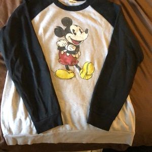 Grey and black Mickey Mouse crewneck